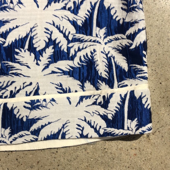 Alexis Lodi Blue and White Palm Jacquard Skirt - Picture 5 of 9